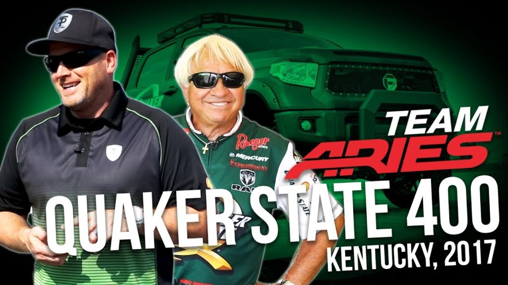 TEAM ARIES WITH TOMMY PIKE AND JIMMY HOUSTON AT QUAKER STATE 400